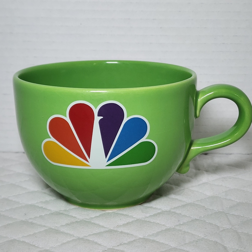 Waechtersbach Mug NBC New York Peacock Green Lg 16 Oz Rare Made in Germany Cup